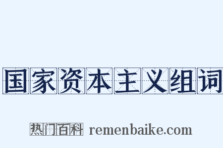 国家资本主义组词是什么意思的图片